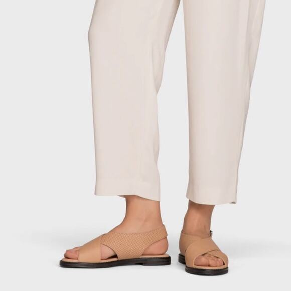 New W/O Box Matt & Nat Vegan Criss Cross Neutral Comfort Sandals Size 40 US 9 - Picture 2 of 9